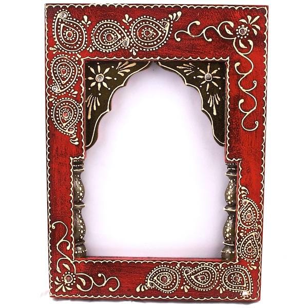 Wooden cone art window photo frame "Mehrabi sunset"