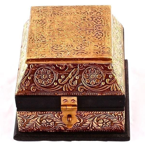 Brass & wood Treasure box wcm491a1a