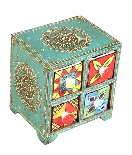 Colorful Ceramic Wooden Jewelery Vanity Drawers bp4adrawer