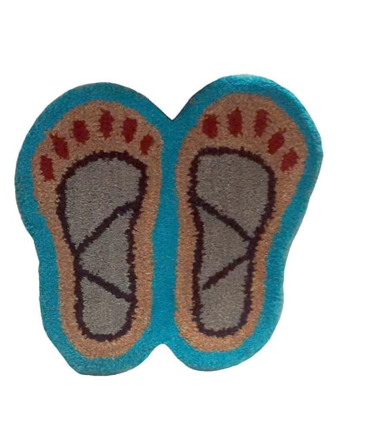 Foot Print Door Mat Light blue color (dmt01b)