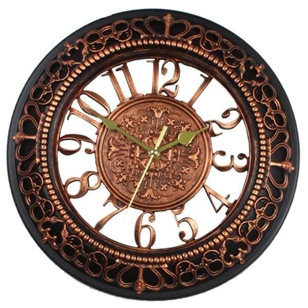 Wall clock with metallic numbers 12 inch (clock94b)