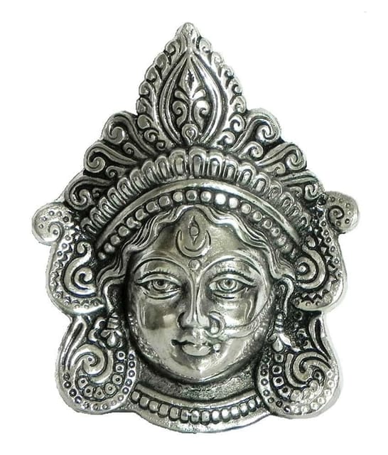 White metal wall hanging: Durga mask (10195)