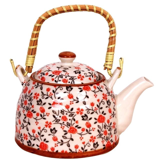 Beautifully Painted Ceramic Kettle (10147)