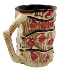 Ceramic Mug: Tree Design Goa Theme Glazed Smooth Finish Tall Cup For Beer, Milk,Tea Or Coffee,Souvenir for Goa  (10051)