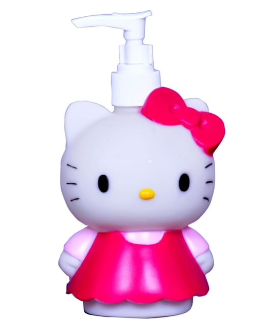 Liquid Soap Dispenser: Made of Light-Weight Plastic and Shaped Like Cartoon Cat Doll for Children's Bathroom (10330)