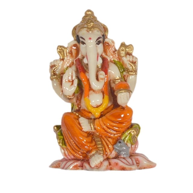 Ganpati Small Table Top, Home Temple, Car Dashboard Statue (10296)