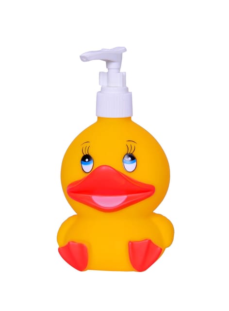 Liquid Soap Dispenser: Made of Light-Weight Plastic and Shaped Like Cartoon Tweety for Children's Bathroom (10458)