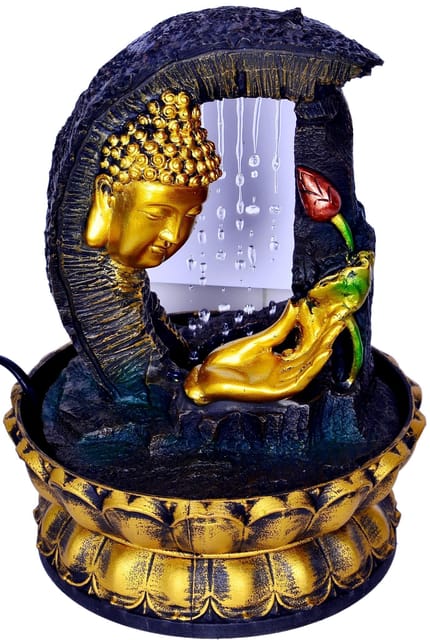 FengShui Buddha Water fountain with trickling rain effect for home d?cor (10435)