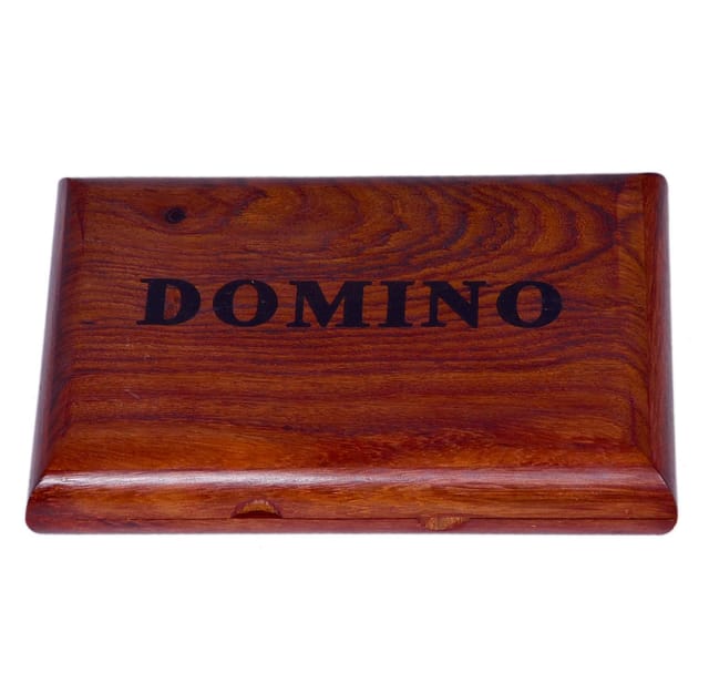 Dominoes Game Set: Handmade from Rosewood with 28 Wooden Tiles (10418)