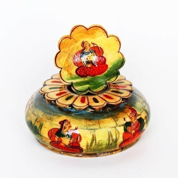 Handpainted Wooden Ashtray (10478)