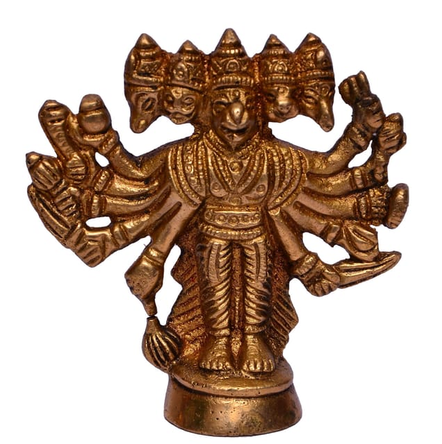 Hindu Religious Lord Hanuman/Bajrangbali Statue in Panch-mukhi Avatar (10633)