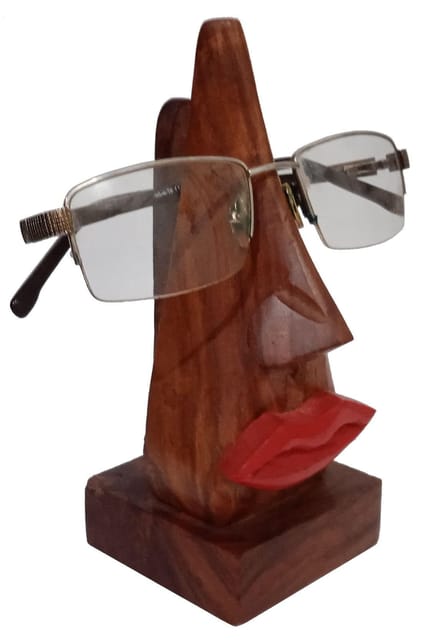 Wooden Spectacles Stand Glasses Holder 'Luscious Lips': Quirky Design; Memorable Gift (10932)