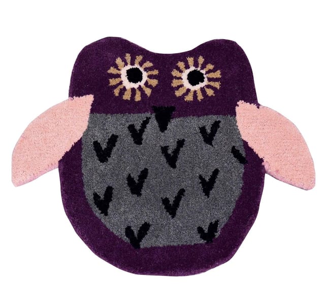 Door Mat Owl Shape: Thick, Soft, Non-skid Floor Carpet Rug 10748