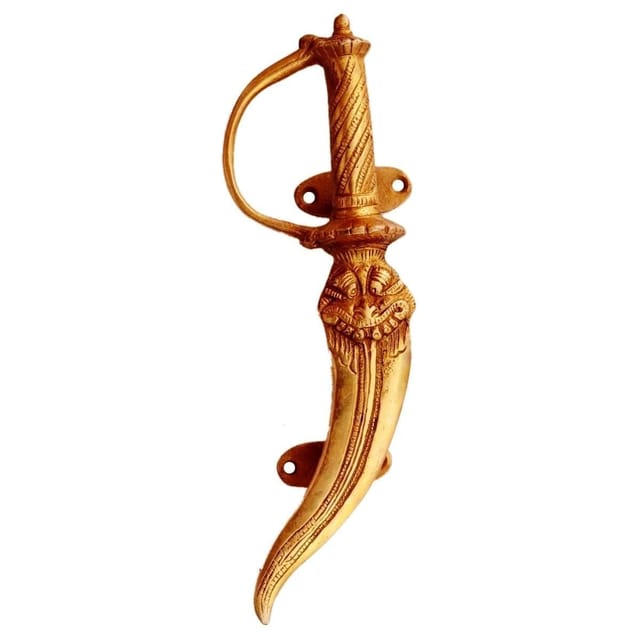 Brass Door/Window/Cupboard Handle: 'Warrior Sword' (11133)