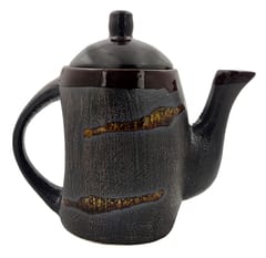 Ceramic Kettle In Rustic Studio Pottery: Artisan Handmade Glazed Tea Coffee Pot, 500ML (10755)