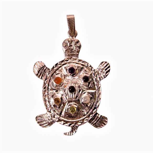 Seven Chakra Crystal Reiki Pendant Tortoise Shape (11342)