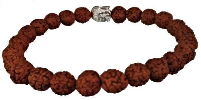 Rudraksha Bracelet for All Rashi: Holy 24 Rudraksh Band with Gautam Buddha (11505)