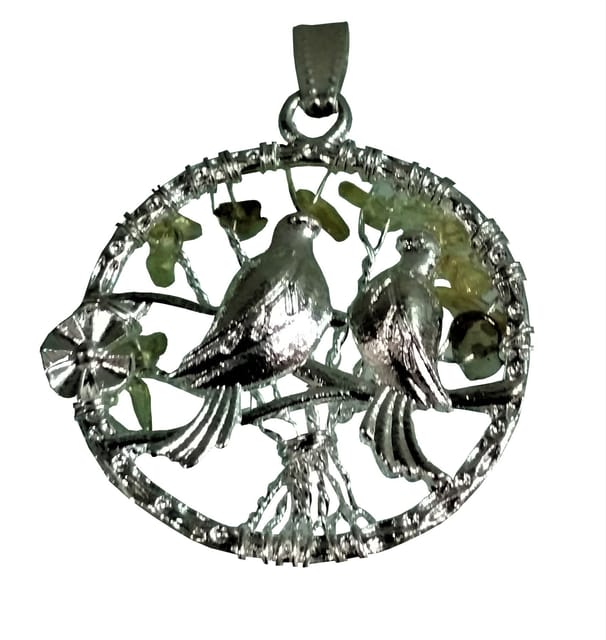 Chakra Pendant 'Love Birds': Spiritual Lucky Charm Gift (11507)