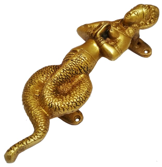 Brass Door/Window/Cupboard Handle: 'Serpent Goddess' (11603)