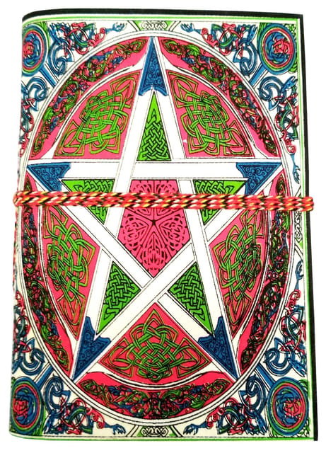 Handmade Journal (Vintage Diary) 'Pentagram': Handmade Paper Notebook; Unique Gift for Personal Memoir (11696)