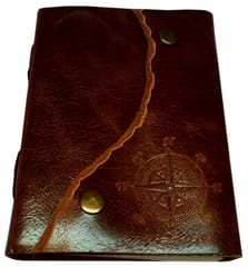 Leather Diary 'Globetrotter': Handmade Paper Journal for Corporate Gift or Personal Memoir (11687)