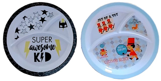 Plastic Plates 'Magical Toyland': Set of 2 Dinner Plates for Children; Unique Birthday Return Gift (11714d)