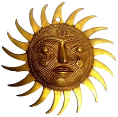 Brass Idol Sun God Surya Dev Wall Hanging (11833)