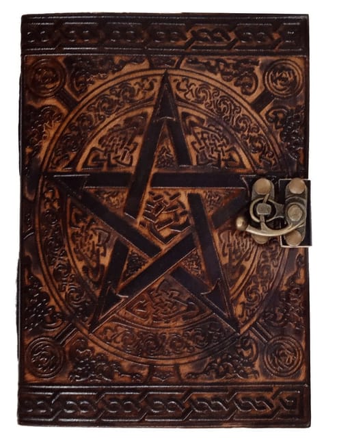 Leather Journal 'Ancient Pentagram': Vintage Design Diary Notebook (12449)