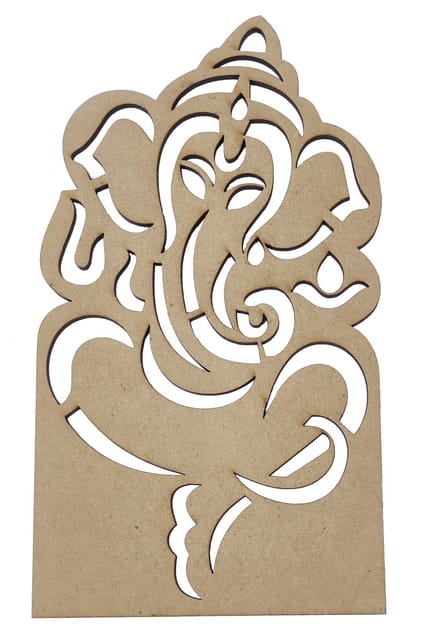 Wooden Wall Hanging: Ganapathi Bappa Ganesha (12426)