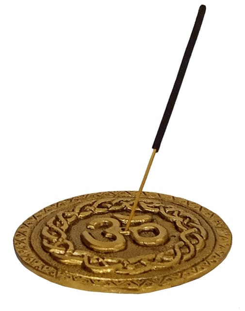 Metal Incense Stick Holder Agarbatti Stand: Om (12639)