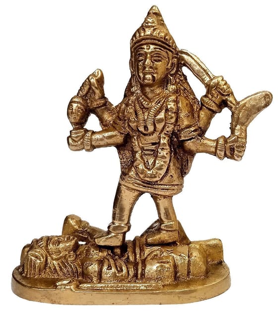 Brass Idol Durga (Kali, Parvati, or Adishakti): Rare Collectible Statue (12411A)