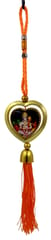 Resin Car Hanging Ashirwad Bajrangbali & Sanjivani Hanuman: Double Sided Reversible Decorative Ornament (12754C)