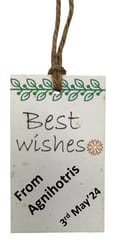 Plantable Seed Paper Gift Tags For Return Gifts "Best Wishes": Pack Of 10 Eco Friendly Bio-degradable Cards (12693D)