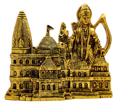 Metal Idol Ayodhya Ram Mandir: Spiritual Statue Showpiece For Home Temple (12199)