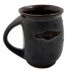 Ceramic Tea Coffee Mug: Classy Glazed Finish Round Design Cup (10055G)