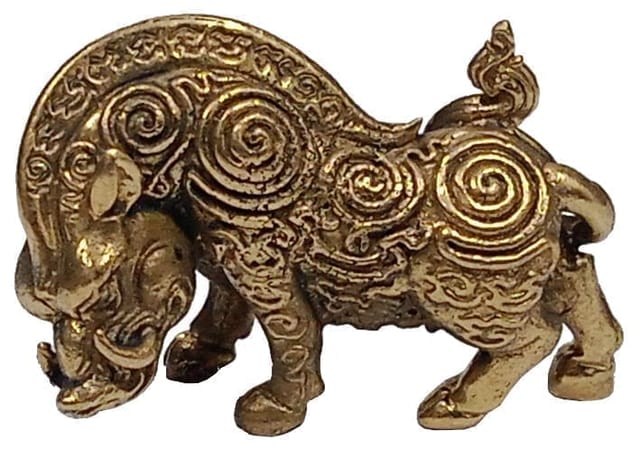 Rare Miniature Brass Figurine Wild Pig Warthog: Collectible Statue With Detailed Very Fine Workmanship (12699K)