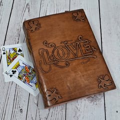 Leather Journal 'Cupid's Strike': Handmade Paper Diary for Corporate Gift or Personal Memoir (11740)