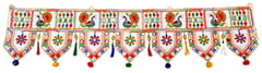 Cotton Bandhanwar (Bandharwal Toran)  Door Hanging Window Valance Tapestry; Ethnic Indian Decor (12447B)