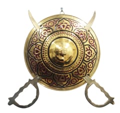 Metal Wall Hanging Decorative Shield: Royal Insignia, 9 Inches Wide (12755C)